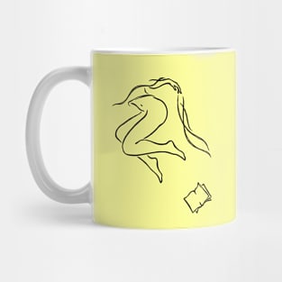 Beauty legs Female body line art Nude woman Mug